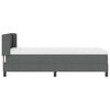 vidaXL Cama tipo Box Spring con colch&oacute;n Gris oscuro 200 x 90 cm tela