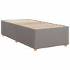 vidaXL Cama box spring con colch&oacute;n tela gris taupe 100x200 cm