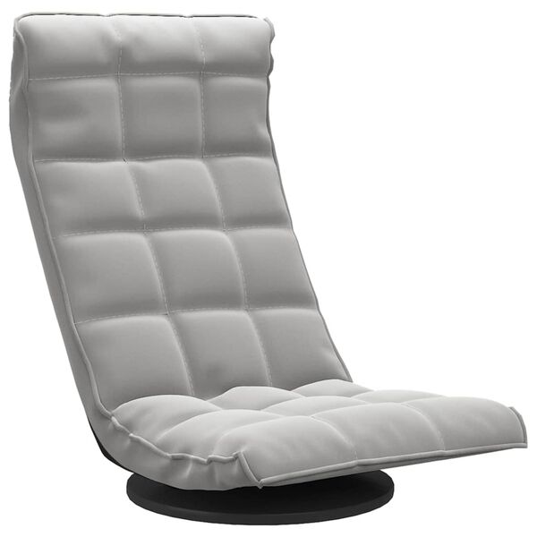 vidaXL Silla de suelo giratoria de terciopelo gris claro