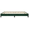 vidaXL Estructura cama sin colch&oacute;n terciopelo verde oscuro 180x200 cm