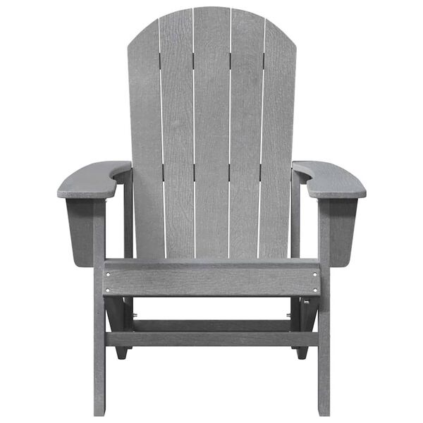 vidaXL Silla Adirondack Gris Claro 82 x 74 x 92 cm HDPE
