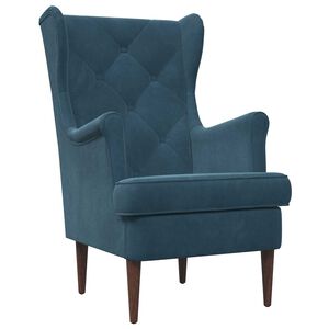 vidaXL Sill&oacute;n Azul Terciopelo