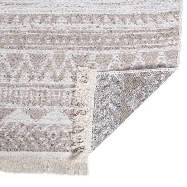 vidaXL Alfombra de algod&oacute;n beige 80x300 cm