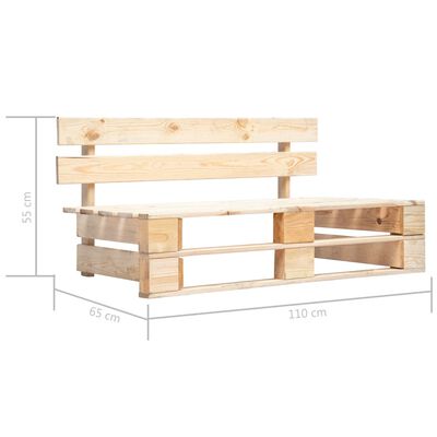 vidaXL Muebles de palets 4 pzas y cojines madera pino impregnada