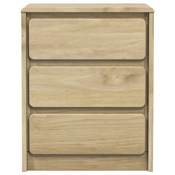 vidaXL Mesita de noche SAUDA madera de pino maciza roble 44x35x56 cm