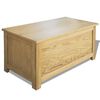 vidaXL Caja de almacenamiento de madera maciza de roble 90x45x45 cm