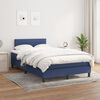 vidaXL Cama box spring con colch&oacute;n tela azul 120x190 cm