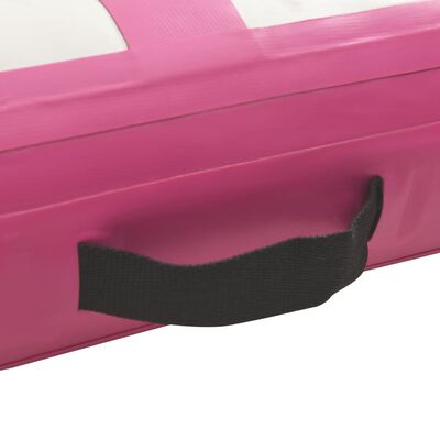 vidaXL Esterilla inflable de gimnasia con bomba PVC rosa 200x200x15 cm