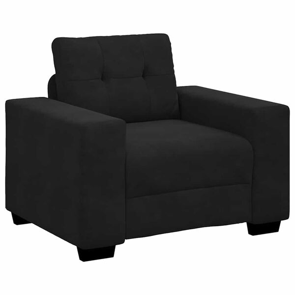vidaXL Sill&oacute;n de terciopelo negro 60 cm