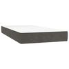 vidaXL Cama box spring con colch&oacute;n terciopelo gris oscuro 120x190 cm