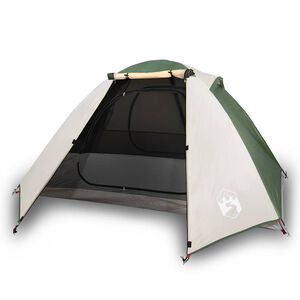 vidaXL Tienda de campa&ntilde;a igl&uacute; para 2 personas impermeable verde