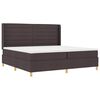 vidaXL Cama tipo Box Spring con colch&oacute;n Marr&oacute;n 200 x 200 cm tela