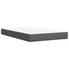 vidaXL Cama box spring con colch&oacute;n tela gris oscuro 120x200 cm