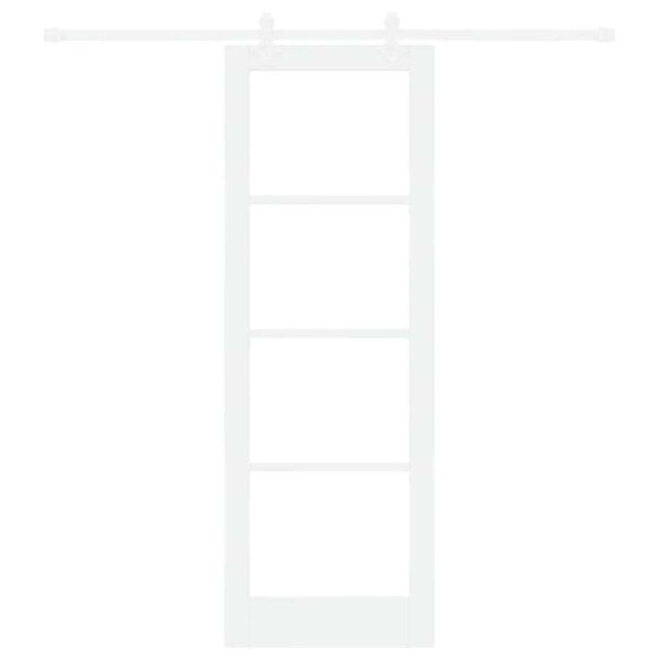 vidaXL Puerta Corredera 73,5 x 211 cm Madera de pino maciza y vidrio