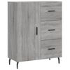 vidaXL Aparador alto madera contrachapada gris sonoma 69,5x34x180 cm