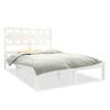 vidaXL Estructura de cama de madera maciza blanca 135x190 cm