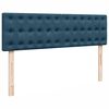 vidaXL Estructura de cama otomana con colch&oacute;n azul oscuro 140x200 cm