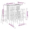 vidaXL Juego muebles de bar para jard&iacute;n 5 pzas madera maciza de acacia