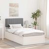 vidaXL Estructura de Cama con Cabecera Tapizada Gris Claro