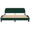 vidaXL Estructura de cama Dover terciopelo verde oscuro 160x200 cm