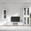 vidaXL Conjunto de mueble de TV FLORIN brillante Madera de ingenier&iacute;a