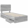 vidaXL Estructura de cama Gris Sonoma 75 x 190 cm Madera Ingenieril