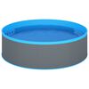 vidaXL Piscina de chapoteo con skimmer colgante y bomba 350x90 cm gris