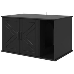 vidaXL Casa para Gatos Negro 85 x 55 x 50 cm Madera de ingenier&iacute;a