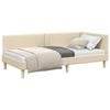 vidaXL Estructura de cama en esquina Crema 90 x 190 cm Tela