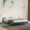 vidaXL Estructura de cama sin colch&oacute;n terciopelo azul oscuro 140x200cm