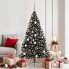 vidaXL &Aacute;rbol de Navidad Artificial Preiluminado Negro 180 cm PVC