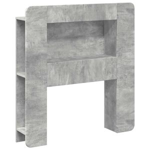 vidaXL Cabecero con armario Gris Hormig&oacute;n Madera de ingenier&iacute;a