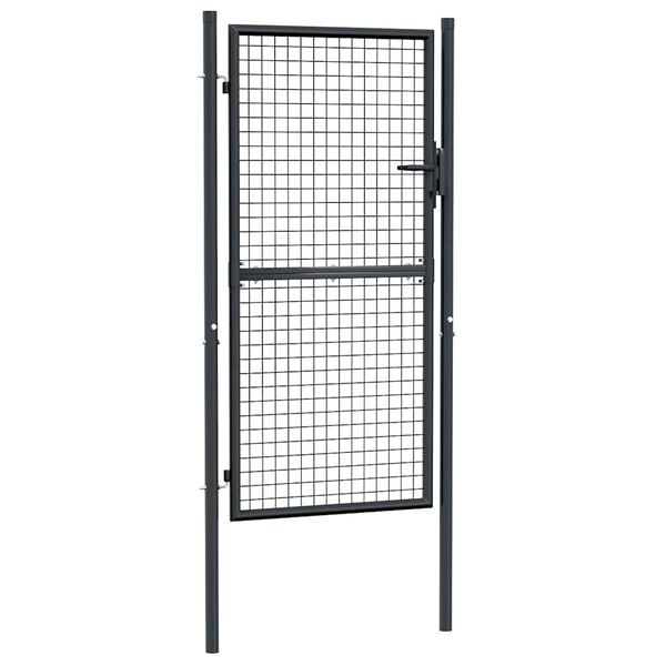 vidaXL Puerta de jard&iacute;n de malla acero galvanizado 100 x 175 cm gris