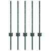vidaXL Poste de cerca empotrado 5 uds. Verde 100 cm