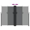 vidaXL Toldo lateral retráctil negro 180x1000 cm