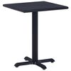 vidaXL Mesa de jard&iacute;n negra 60x60x75 cm