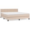 vidaXL Cama box spring con colch&oacute;n cuero sint&eacute;tico capuchino 180x200cm