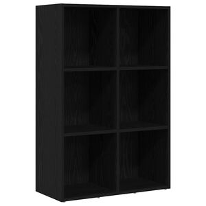 vidaXL Librer&iacute;a de roble negro, 66x30x98 cm, madera de ingenier&iacute;a