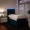 vidaXL Cama box spring con colch&oacute;n terciopelo azul 100x200 cm