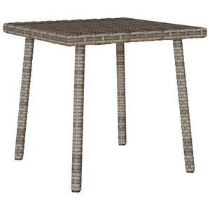 vidaXL Mesa centro jard&iacute;n rectangular gris 40x40x37cm rat&aacute;n sint&eacute;tico