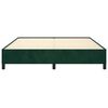 vidaXL Estructura cama sin colch&oacute;n terciopelo verde oscuro 160x200 cm