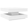 vidaXL Mesa de centro giratoria 360 grados blanco 70x70x34,5 cm