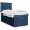 vidaXL Cama box spring con colch&oacute;n tela azul 100x200 cm