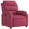 vidaXL Sill&oacute;n reclinable de masaje el&eacute;ctrico terciopelo rojo tinto