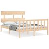 vidaXL Estructura de cama sin colch&oacute;n madera de pino blanca 140x200 cm