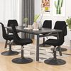 vidaXL Silla de comedor giratoria 6 uds terciopelo negro