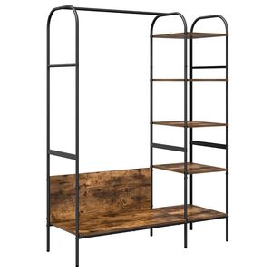 vidaXL Perchero para ropa Marr&oacute;n Roble 120 x 44 x 160 cm