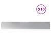 vidaXL Bordes para c&eacute;sped 10 uds 15x103 cm acero galvanizado