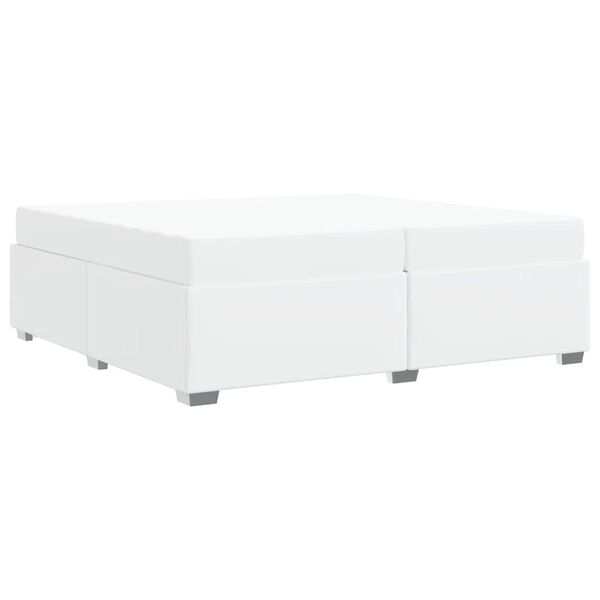 vidaXL Estructura de cama Blanco 200 x 200 cm Cuero sintético