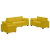 vidaXL Juego de sof&aacute;s con cojines 3 piezas terciopelo amarillo